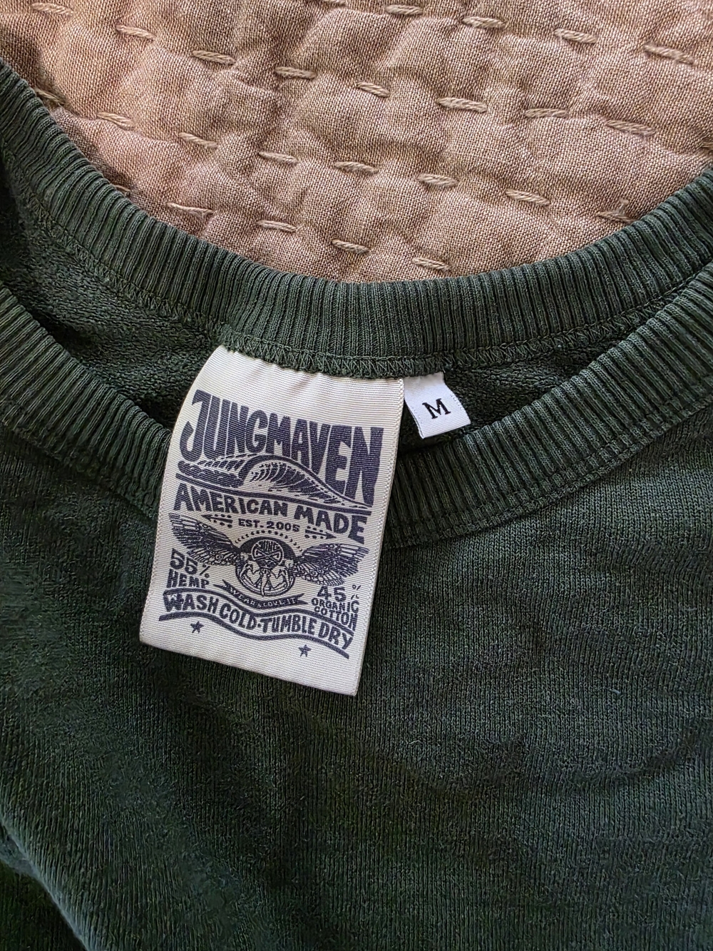 Jungmaven Men's Crewneck Sweater in Deep Green
